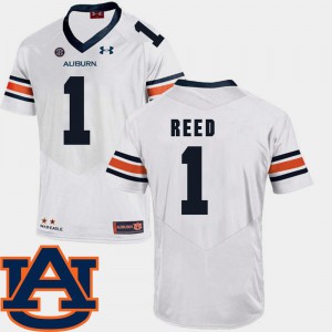 Tigers Trovon Reed Jersey White Stitched College Football SEC Patch Replica #1 Men 725470-280
