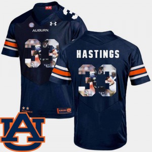 Pictorial Fashion Football Player For Men Navy #33 Auburn Will Hastings Jersey 761333-585