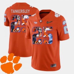 Official Orange #25 Clemson Cordrea Tankersley Jersey For Men's Pictorial Fashion Football 653978-178