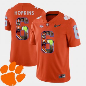 NCAA #6 CFP Champs DeAndre Hopkins Jersey Football Orange Pictorial Fashion For Men 481165-960