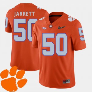 Men Orange College Football #50 2018 ACC College Clemson University Grady Jarrett Jersey 885096-465