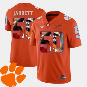Stitched Clemson University Grady Jarrett Jersey #50 Orange Pictorial Fashion Football Men 559206-658