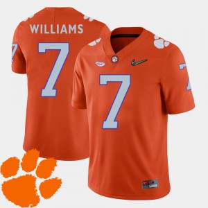 Orange College Football Men's 2018 ACC Player #7 Clemson University Mike Williams Jersey 524485-132
