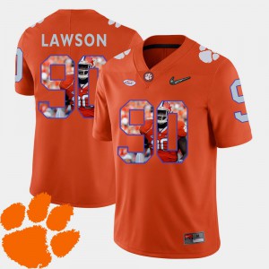 #90 High School Clemson University Shaq Lawson Jersey Pictorial Fashion Men's Football Orange 449466-111