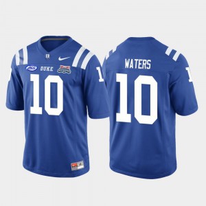 College Football Game #10 Royal For Men 2018 Independence Bowl Duke Blue Devils Marquis Waters Jersey Player 442538-812