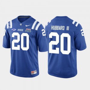 Blue Devils Marvin Hubbard III Jersey 2018 Independence Bowl Royal NCAA Men College Football Game #20 419948-687