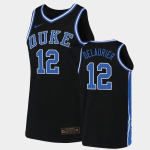 Duke Blue Devils Javin DeLaurier Jersey #12 Stitch Replica 2019-20 College Basketball Men Black 145308-959