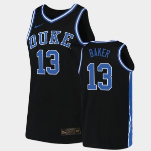 #13 Black 2019-20 College Basketball Replica Player For Men's Duke Joey Baker Jersey 814317-984