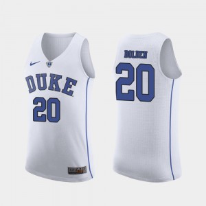 Blue Devils Marques Bolden Jersey #20 NCAA White March Madness College Basketball For Men's Authentic 690794-668