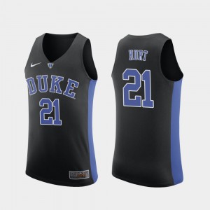 College Basketball Stitched Men #21 Replica Black Duke Blue Devils Matthew Hurt Jersey 811264-988