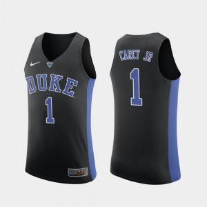 #1 Black College Basketball Duke Blue Devils Vernon Carey Jr. Jersey Mens Replica Embroidery 374462-619
