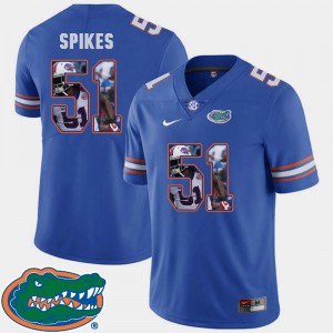 Royal #51 Official Pictorial Fashion Football University of Florida Brandon Spikes Jersey For Men 581860-752