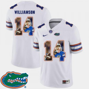 Pictorial Fashion White Official Florida Chris Williamson Jersey #14 Football For Men's 640543-575