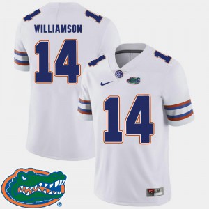 For Men #14 College Football 2018 SEC Florida Gators Chris Williamson Jersey College White 975456-840