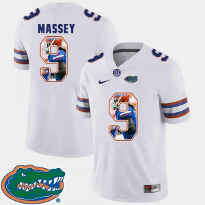 Florida Dre Massey Jersey #9 Player Pictorial Fashion Football For Men White 560051-760