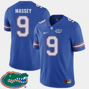 #9 2018 SEC Florida Gators Dre Massey Jersey College Football Player Royal For Men's 752690-168