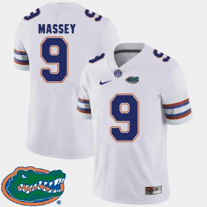 Gators Dre Massey Jersey Stitched College Football 2018 SEC #9 White Mens 275250-528