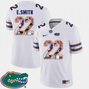 Pictorial Fashion #22 Football Stitched White Gators E.Smith Jersey Men's 811901-140