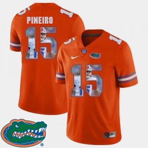 #15 Orange Pictorial Fashion Alumni University of Florida Eddy Pineiro Jersey Men's Football 599270-118