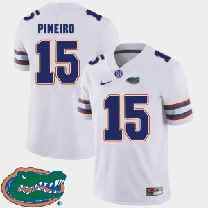 For Men College Football Stitch Florida Gators Eddy Pineiro Jersey #15 White 2018 SEC 170407-922