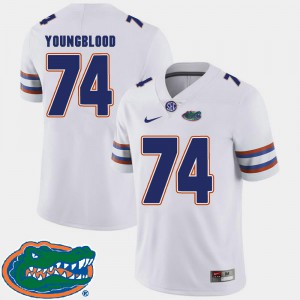 Alumni 2018 SEC College Football University of Florida Jack Youngblood Jersey White #74 For Men 258799-170