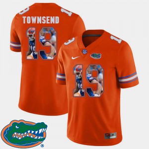 Orange Player For Men's Pictorial Fashion Football Gators Johnny Townsend Jersey #19 767265-654