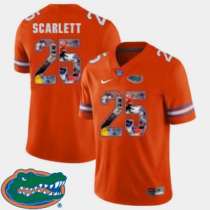 Gator Jordan Scarlett Jersey #25 Pictorial Fashion Orange For Men's Embroidery Football 815008-558