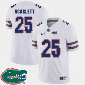 Men's NCAA White UF Jordan Scarlett Jersey 2018 SEC #25 College Football 298727-202