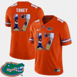 #17 Pictorial Fashion University Orange Men Football Florida Gators Kadarius Toney Jersey 354565-473