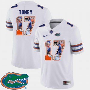 Pictorial Fashion White #17 Florida Gators Kadarius Toney Jersey For Men NCAA Football 984191-111
