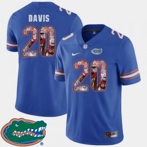 Embroidery Florida Gators Malik Davis Jersey Football Mens Pictorial Fashion Royal #20 292184-774