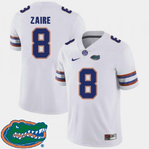 White Men's College Football Official #8 2018 SEC Florida Malik Zaire Jersey 642995-258