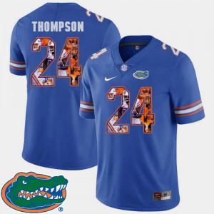 Men's Embroidery #24 Football Royal University of Florida Mark Thompson Jersey Pictorial Fashion 628899-913