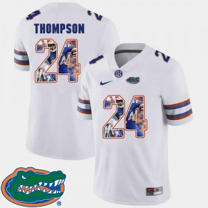 White Football #24 Embroidery Florida Mark Thompson Jersey For Men's Pictorial Fashion 824111-385