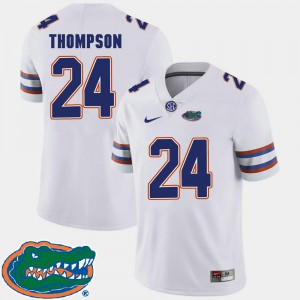 White #24 College Football 2018 SEC Florida Gators Mark Thompson Jersey Stitched For Men 557444-158