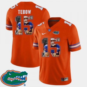#15 Football Stitch Orange Gators Tim Tebow Jersey Men Pictorial Fashion 937589-337