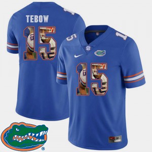 Football Men's Royal Pictorial Fashion NCAA Florida Tim Tebow Jersey #15 390497-384