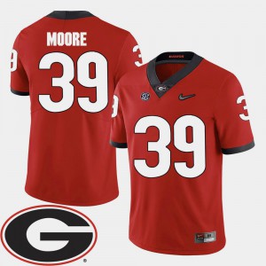 2018 SEC Patch Alumni #39 Red Georgia Bulldogs Corey Moore Jersey Men's College Football 599560-807