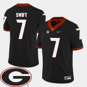 2018 SEC Patch College Football #7 College Black UGA Bulldogs D'Andre Swift Jersey Men's 201787-892