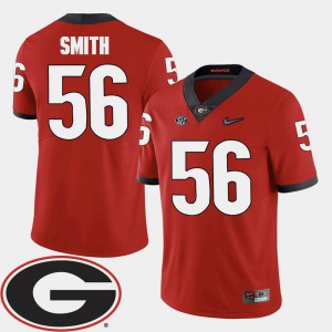 2018 SEC Patch Red For Men's UGA Garrison Smith Jersey #56 College Football Official 533394-411