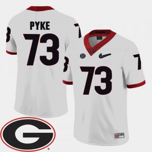 UGA Bulldogs Greg Pyke Jersey Alumni Men's College Football 2018 SEC Patch #73 White 314212-600