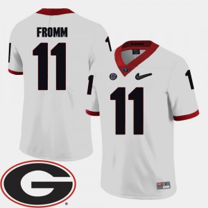 White #11 College Football NCAA Men's 2018 SEC Patch University of Georgia Jake Fromm Jersey 515573-712