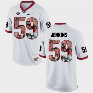 White Official Pictorial Fashion Georgia Bulldogs Jordan Jenkins Jersey #59 Men's 430793-679