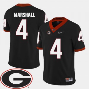 Stitch UGA Keith Marshall Jersey College Football 2018 SEC Patch Black #4 For Men's 743103-155