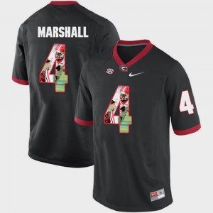 UGA Bulldogs Keith Marshall Jersey Pictorial Fashion Black #4 For Men College 762984-608