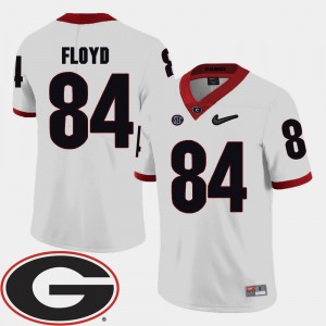 #84 Player UGA Leonard Floyd Jersey White College Football 2018 SEC Patch For Men 989575-815