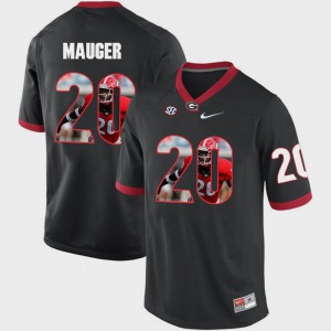 NCAA #20 Men Pictorial Fashion Black Georgia Quincy Mauger Jersey 993430-416