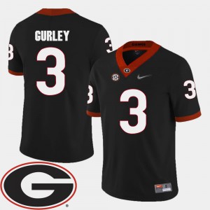 Black Georgia Bulldogs Todd Gurley Jersey College Football 2018 SEC Patch #3 High School Mens 510515-141