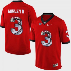 College Red #3 For Men Pictorial Fashion UGA Todd Gurley II Jersey 167030-230