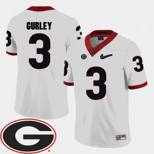 University of Georgia Todd Gurley Jersey Embroidery White 2018 SEC Patch College Football #3 For Men 981314-723